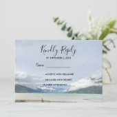 Moderne RSVP Karten für Hochzeitssommer (Stehend Vorderseite)