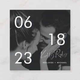 Moderne RSVP-Verschlüsselungskarte für Foto-Hochze Begleitkarte