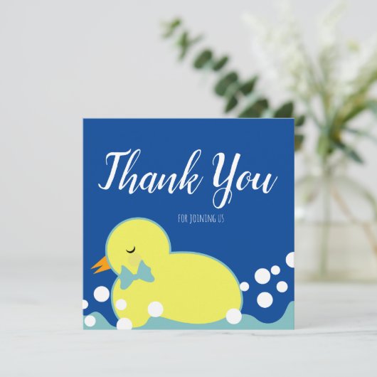 Moderne Rubber Ducks Blue Baby Duck Danke (Stehend Vorderseite)