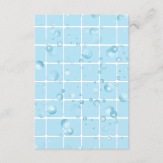 Moderne Rubber Ducky Bubbles Baby Dusche Begleitkarte (Rückseite)