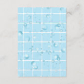 Moderne Rubber Ducky Bubbles Baby Dusche Begleitkarte (Rückseite)