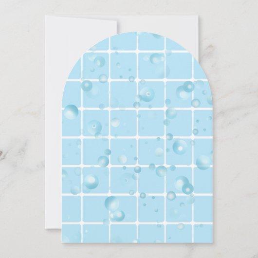 Moderne Rubber Ducky Bubbles Baby Dusche Einladung (Rückseite)