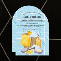 Moderne Rubber Ducky Bubbles Baby Dusche