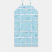 Moderne Rubber Ducky Bubbles Baby Dusche Geschenkanhänger (Rückseite)