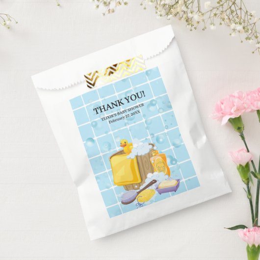 Moderne Rubber Ducky Bubbles Baby Dusche Geschenktütchen (Versiegelt)