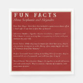 Moderne Ruby Red Fun Fakten Coupels lustige Hochze Serviette (Vorderseite)