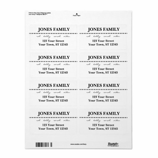 Moderne Rücksendeadresse (Vorne)