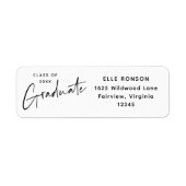 Moderne Rücksendeadresse aus schwarzem und weißem (Vorne)