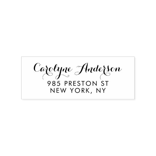 Moderne Rücksendeadresse Briefmarke Gummistempel (Prägung)