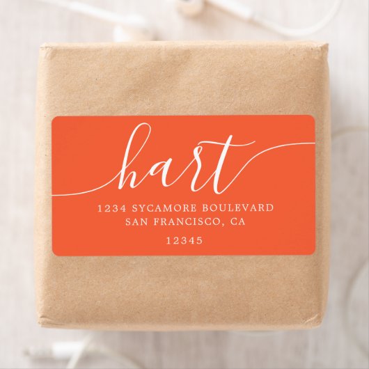 Moderne Rücksendeadresse Bright Orange (Insitu)