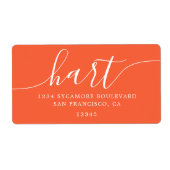 Moderne Rücksendeadresse Bright Orange (Vorne)