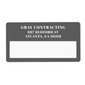 Moderne Rücksendeadresse der grauen Schifffahrt (Vorne)