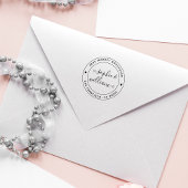 Moderne Rücksendeadresse der Hochzeitkalligrafie Permastempel