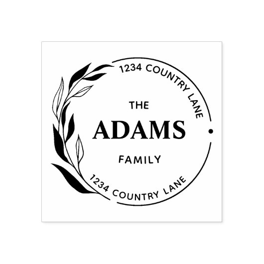 Moderne Rücksendeadresse der Kalligraphie Gummistempel (Prägung)