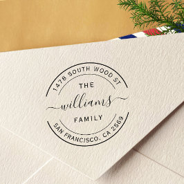 Moderne Rücksendeadresse der Kalligraphie Permastempel