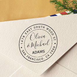 Moderne Rücksendeadresse der Kalligraphie Permastempel