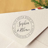 Moderne Rücksendeadresse der Kalligraphie Permastempel