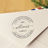 Moderne Rücksendeadresse der Kalligraphie Permastempel