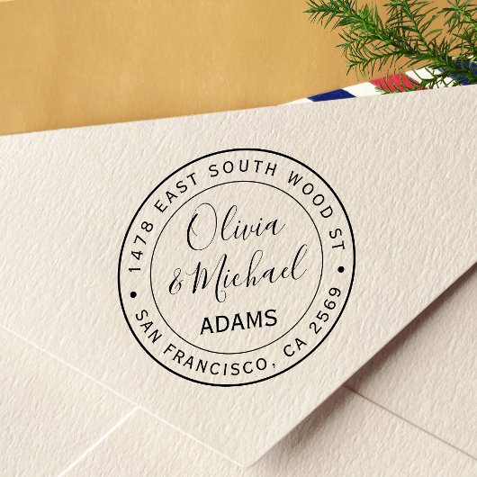 Moderne Rücksendeadresse der Kalligraphie Permastempel