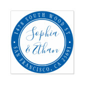 Moderne Rücksendeadresse der Kalligraphie Permastempel (Design)