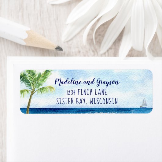 Moderne Rücksendeadresse des Aquarells (Insitu)