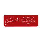 Moderne Rücksendeadresse des Roten Abschlusses (Vorne)