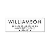 Moderne Rücksendeadresse, die sich selbst färbt Br Permastempel (Design)