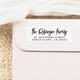 Moderne Rücksendeadresse fett Familienname