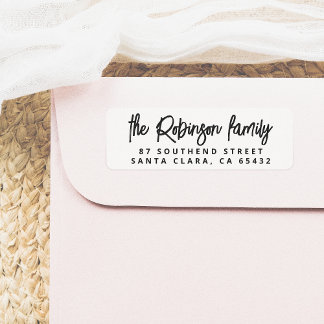 Moderne Rücksendeadresse fett Familienname