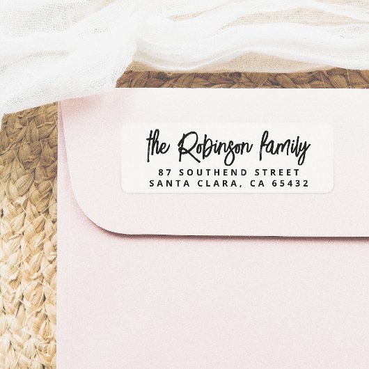 Moderne Rücksendeadresse fett Familienname