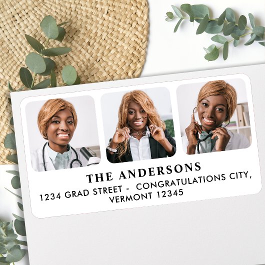 Moderne Rücksendeadresse für benutzerdefinierte 3- Adressaufkleber