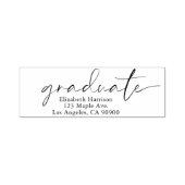 Moderne Rücksendeadresse für Chic Script-Abschluss Permastempel (Design)