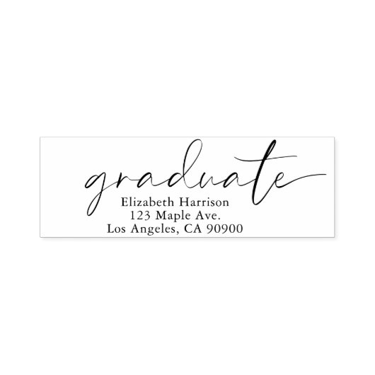 Moderne Rücksendeadresse für Chic Script-Abschluss Permastempel (Design)