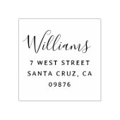 Moderne Rücksendeadresse für den Namen von Skripte Gummistempel (Prägung)