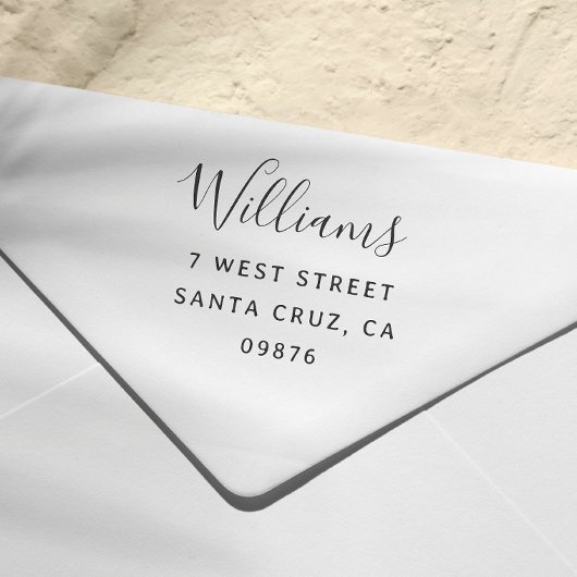 Moderne Rücksendeadresse für den Namen von Skripte Gummistempel