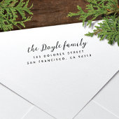 Moderne Rücksendeadresse für den Namen von Skripte Permastempel