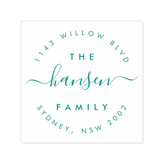 Moderne Rücksendeadresse für den Namen von Skriptk Permastempel (Design)