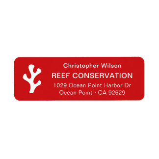 Moderne Rücksendeadresse für einfache, weiße Logos