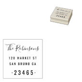 Moderne Rücksendeadresse für Familienname Skript Gummistempel (Stempel)