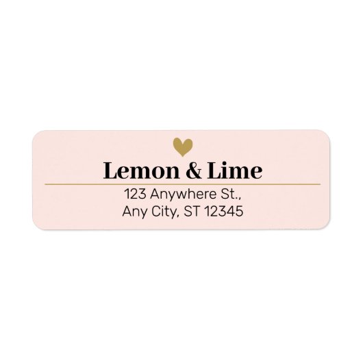 Moderne Rücksendeadresse für Frauen in Rosa (Vorne)