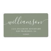 Moderne Rücksendeadresse für grüne Skripte (Vorne)