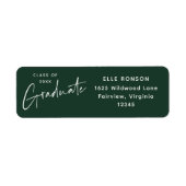 Moderne Rücksendeadresse für grünen Abschluss (Vorne)