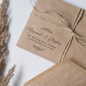 Moderne Rücksendeadresse für Hochzeitsskripte und  Permastempel