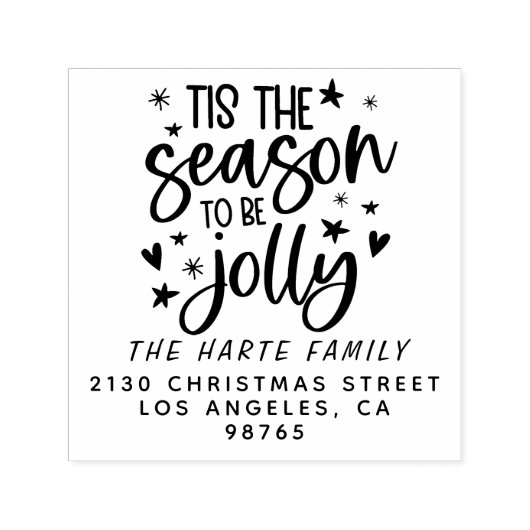 Moderne Rücksendeadresse für Jolfamilie Permastempel (Design)