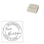 Moderne Rücksendeadresse für Skriptnamen Rubber-Br Gummistempel (Stempel)