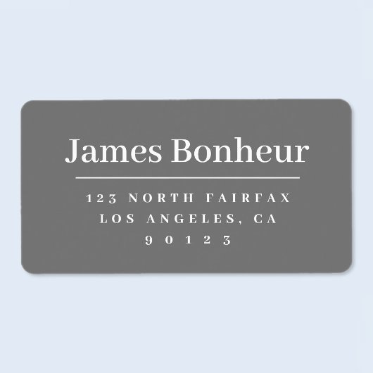 Moderne Rücksendeadresse Grau & Weiß Adressaufkleber