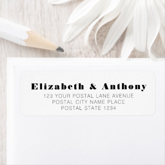 Moderne Rücksendeadresse Groom White Wedding (Insitu)