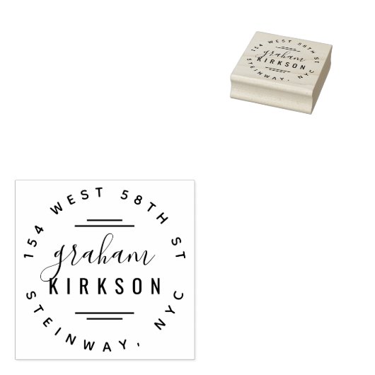 Moderne Rücksendeadresse Gummistempel (Stempel)