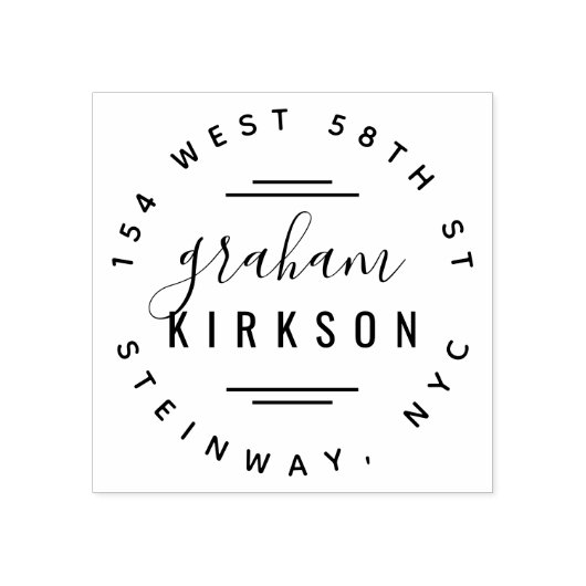 Moderne Rücksendeadresse Gummistempel (Prägung)