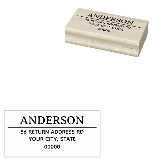 Moderne Rücksendeadresse Gummistempel (Stempel)